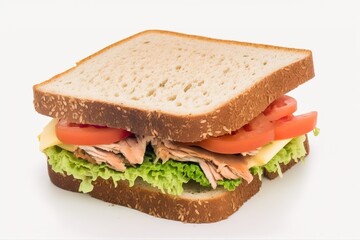 sandwich on white background