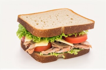 sandwich on white background