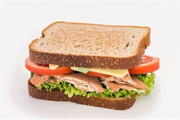 sandwich on white background