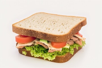 sandwich on white background