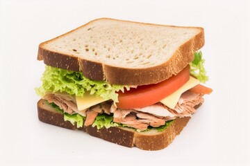 sandwich on white background