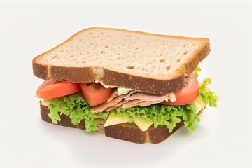 sandwich on white background
