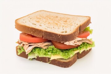 sandwich on white background