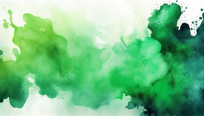 Beautiful elegant green watercolor texture background, Generative AI