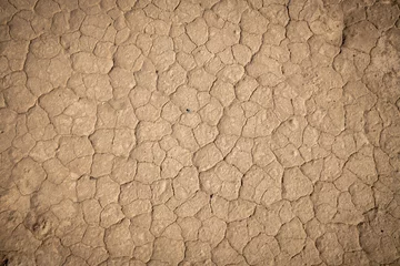Fototapeten Dry desert ground cracked from the scorching sun. © Chris Rubino