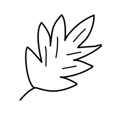 outline leaf icon