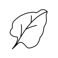outline leaf icon