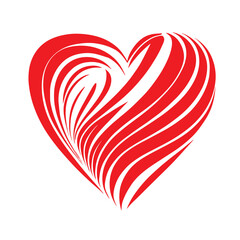 Red Heart Stylized Symbol Vector