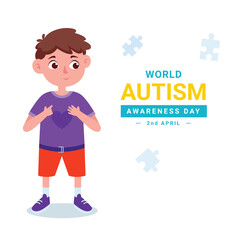 World Autism Awareness Day Vector Illustration