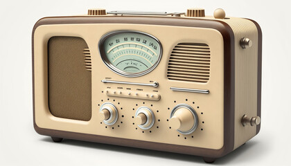 Fototapeta premium old radio isolated