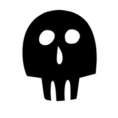 cute skull vector icon