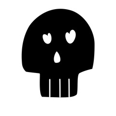 cute skull vector icon