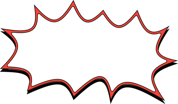 comic burst frame with copy space for your text or design