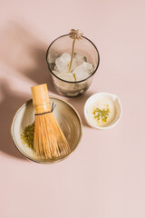 bowl of matcha powder