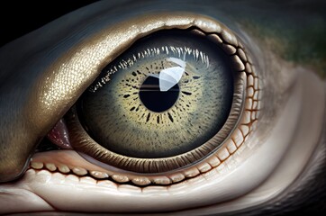 Shark Eyeball Closeup Generative AI