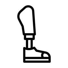 prosthetic line icon illustration vector graphic