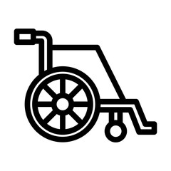 wheelchair line icon illustration vector graphic
