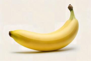 yellow banana fruit isolated food on white, Generative AI