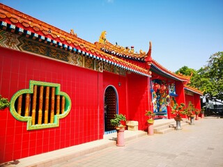 Ching San Yen Temple, a Buddhist temple on a hill at the Sarawak River delta in Kuching, Sarawak,...