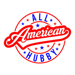 All american hubby svg