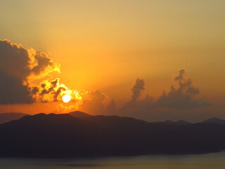 the sunrise at Port Shelter, hong kong 30 June 2013