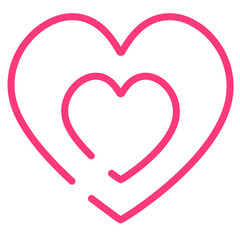 Heart Love flat illustration art 