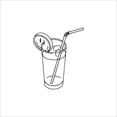 vector illustration of lemon juice