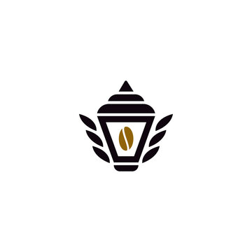 coffee lamp logo vector file