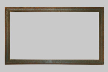 Rusted metal metallic old textured iron rusty photo frame border