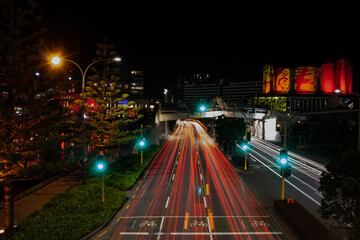Fototapeta premium Traffic at night