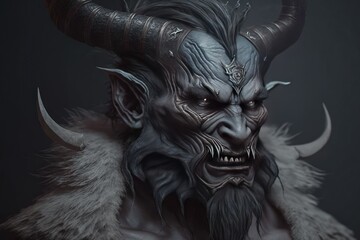 Summoning the Power of the Oni A Digital Portrait of a Legendary Japanese Demon Generative AI
