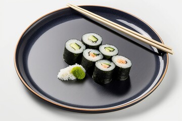 sushi on a plate