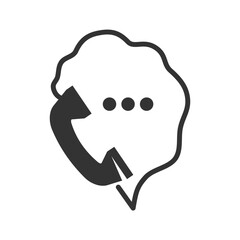 phone chat logo template Icon Illustration Brand Identity.Isolated and flat illustration. Vector graphic