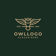 owl luxury logo design
