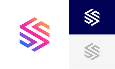 letter S initial logo design vector