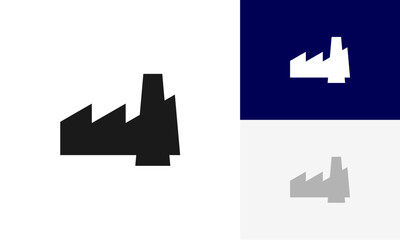 building factory logo icon design vector