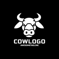 cow Silhouette Logo Design