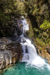 waterfall in the mountains