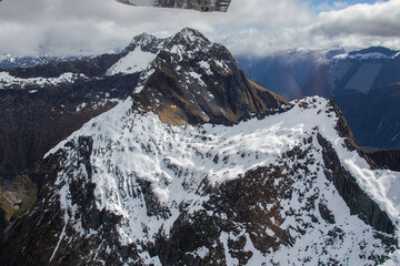 snow covered mountains