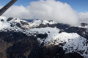 snow covered mountains