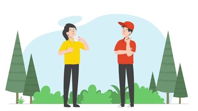 man and woman drinking coffee