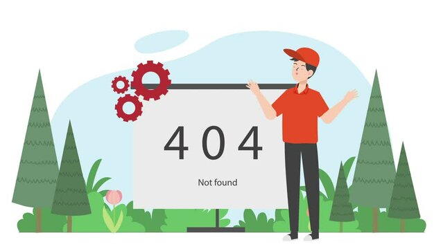 The delivery man is reporting that 404 Not Found