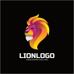 Lion Colorful Logo Design