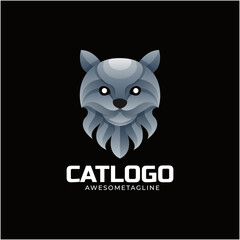 Cat Colorful Logo Design