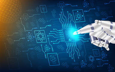 Artificial Intelligence (AI) concept with ChatGPT, artificial intelligence chatbot, Machine learning, digital Brain future technology. Vector Illustration eps10