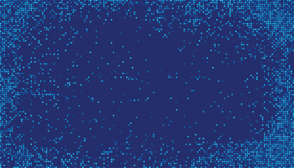 abstract geometric pattern blue banner with pixel effect