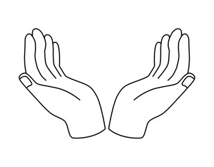 Obraz premium hands human praying