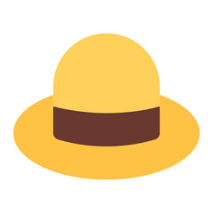 straw hat icon for illustration