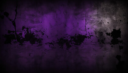 Simple Distressed and Rough Purple and Black Backdrop. Generative AI.