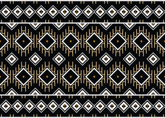 Ethnic pattern wallpaper. Traditional ethnic pattern design It is a pattern geometric shapes. Create beautiful fabric patterns. Design for print. Using in the fashion industry.